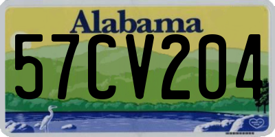 AL license plate 57CV204
