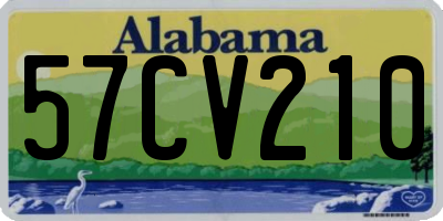 AL license plate 57CV210