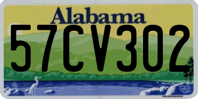 AL license plate 57CV302