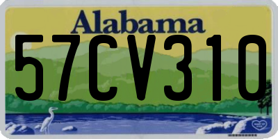 AL license plate 57CV310