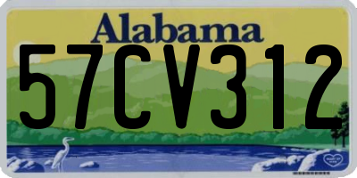 AL license plate 57CV312