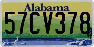 AL license plate 57CV378