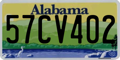 AL license plate 57CV402