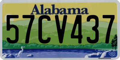 AL license plate 57CV437