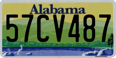 AL license plate 57CV487