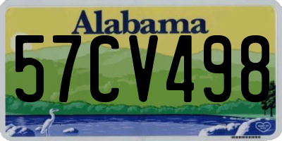 AL license plate 57CV498