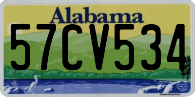 AL license plate 57CV534