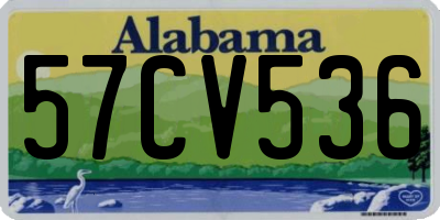 AL license plate 57CV536