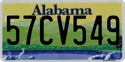 AL license plate 57CV549