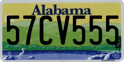 AL license plate 57CV555