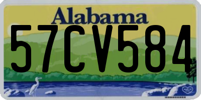 AL license plate 57CV584