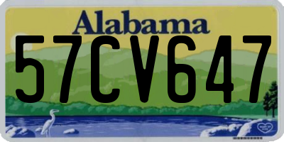 AL license plate 57CV647