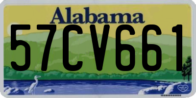 AL license plate 57CV661