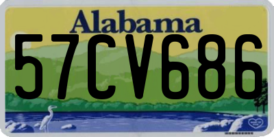 AL license plate 57CV686