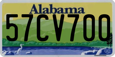 AL license plate 57CV700