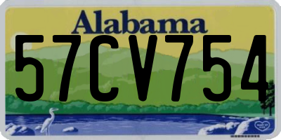 AL license plate 57CV754