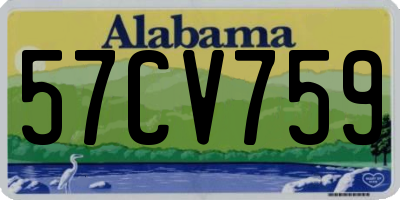 AL license plate 57CV759