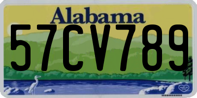 AL license plate 57CV789