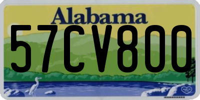 AL license plate 57CV800