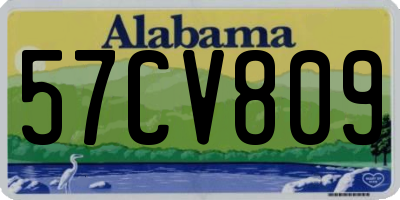 AL license plate 57CV809