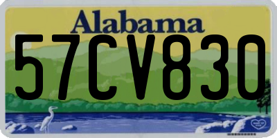 AL license plate 57CV830
