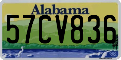 AL license plate 57CV836