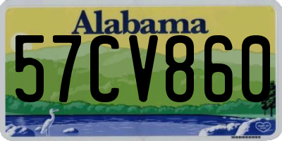 AL license plate 57CV860