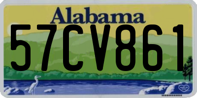 AL license plate 57CV861