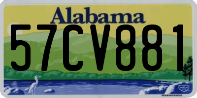 AL license plate 57CV881
