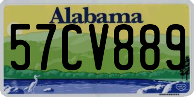 AL license plate 57CV889