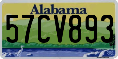 AL license plate 57CV893