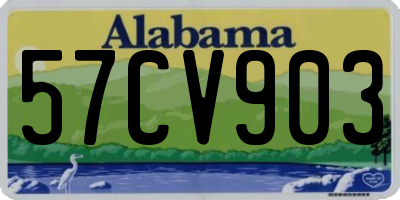 AL license plate 57CV903