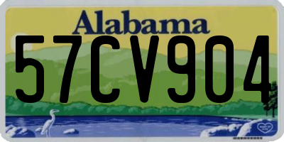 AL license plate 57CV904