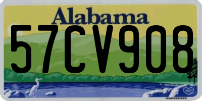AL license plate 57CV908