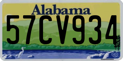 AL license plate 57CV934