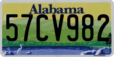 AL license plate 57CV982
