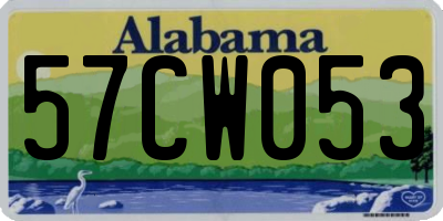 AL license plate 57CW053