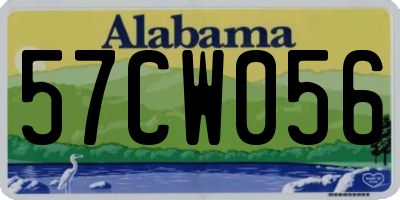 AL license plate 57CW056