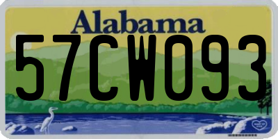 AL license plate 57CW093