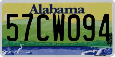 AL license plate 57CW094