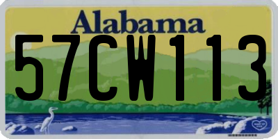 AL license plate 57CW113