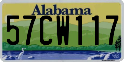 AL license plate 57CW117