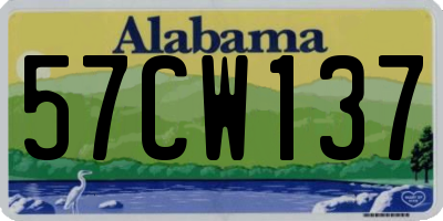 AL license plate 57CW137