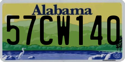 AL license plate 57CW140