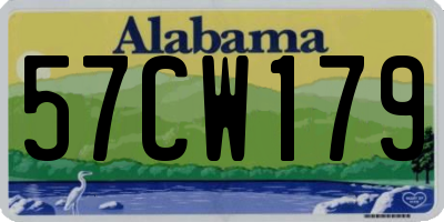 AL license plate 57CW179