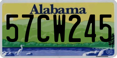 AL license plate 57CW245