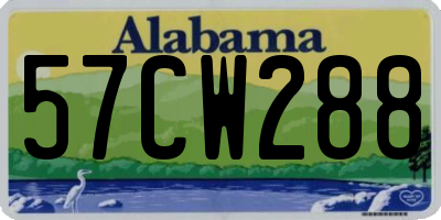 AL license plate 57CW288