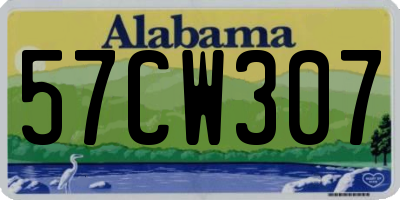AL license plate 57CW307