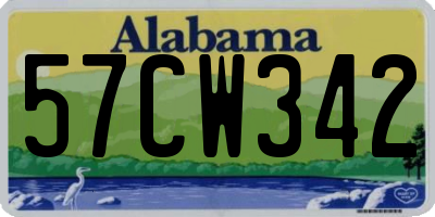 AL license plate 57CW342