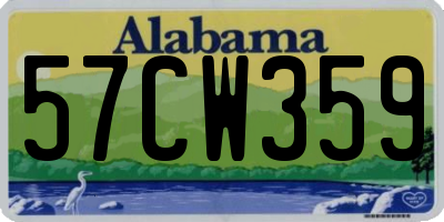 AL license plate 57CW359